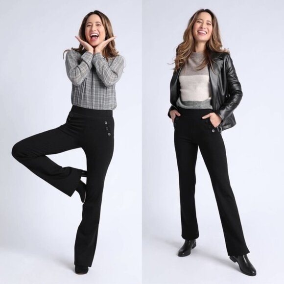 BetaBrand High Rise Six-Button Bootcut Dress Pant Yoga Pants Small Long - Picture 1 of 13